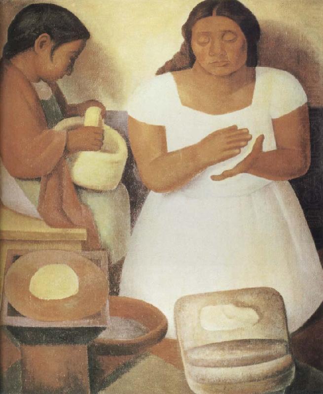 Diego Rivera Make the tortilla china oil painting image
